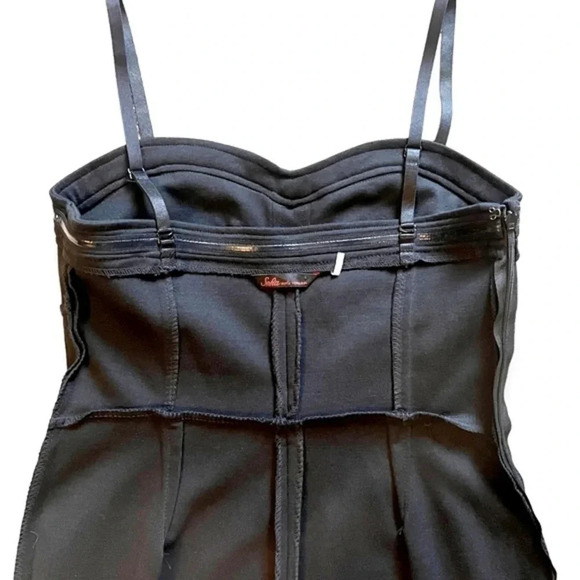 Sofia by Sofia Vergara Bodycon Corset Style Black Knit Dress Size Small - Picture 6 of 9
